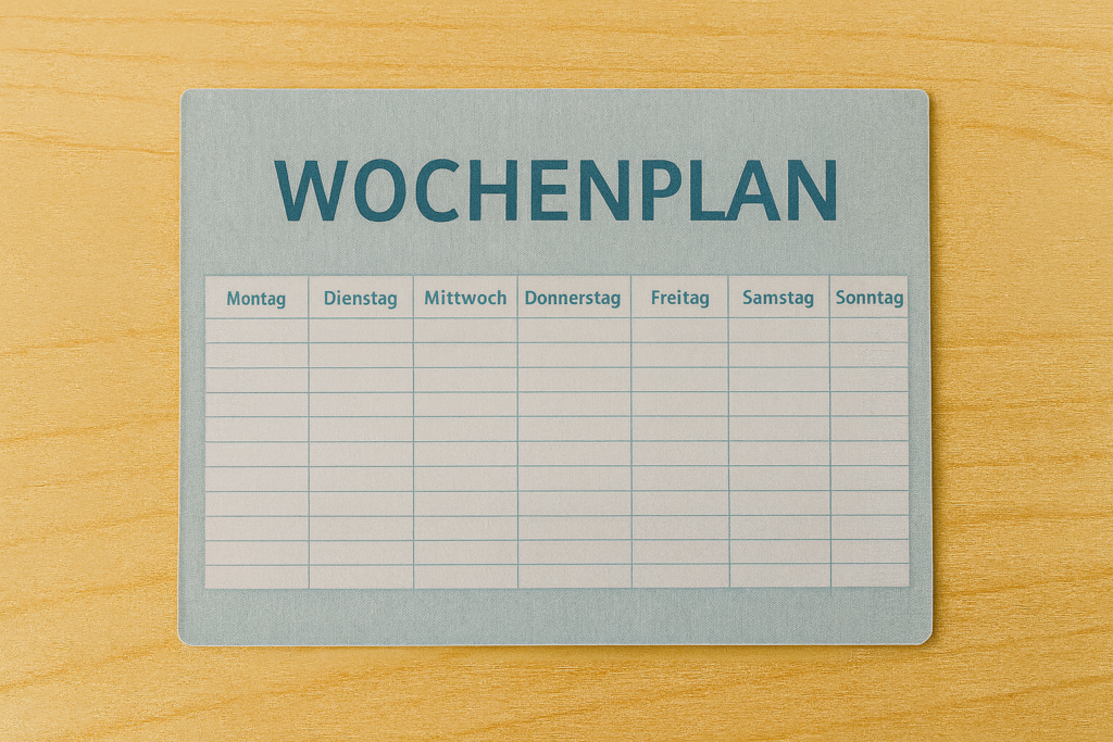 Wochenplan für Familienorganisation und Termine