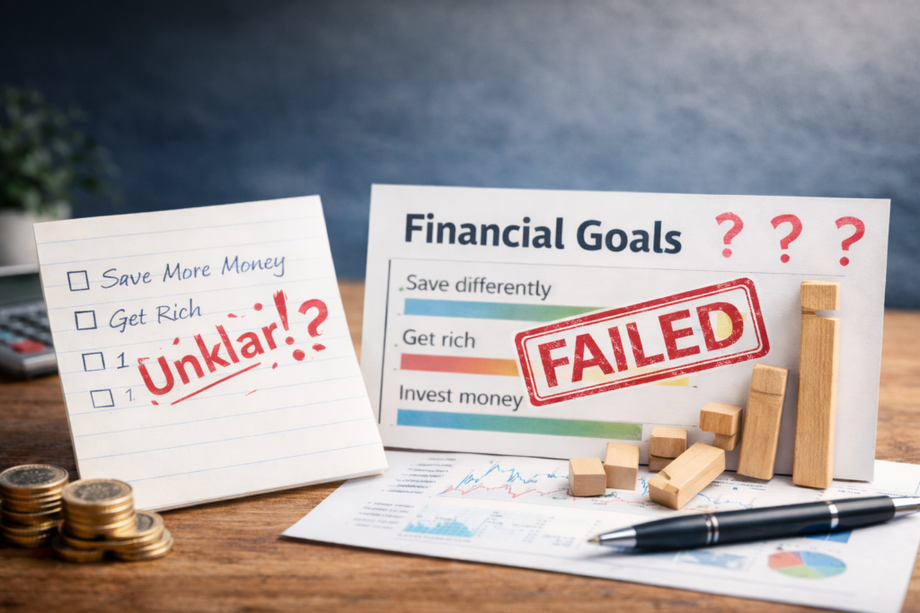 Geldziele scheitern, weil sie zu unklar formuliert sind